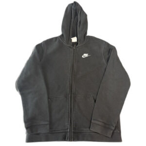 Nike Youth XL Black Zip-Up Hoodie Logo In Corner